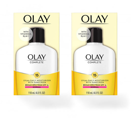 Olay Complete Daily Moisturizer for Normal Skin, SPF 15, 4 fl oz - 2 Pack