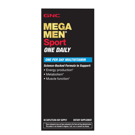 GNC Mega Men Sport One Daily Multivitamin 60 Tablets Multivitamin and Multimineral Support for Active Men