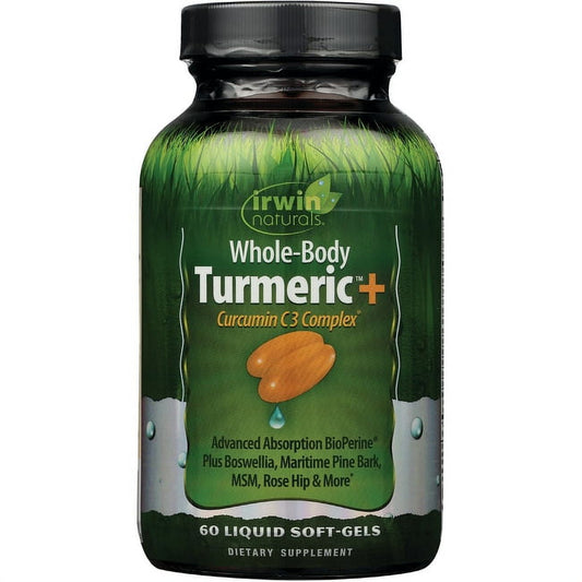 Irwin Naturals Whole-Body Turmeric+ Curcumin C3 Complex 60 Sgels