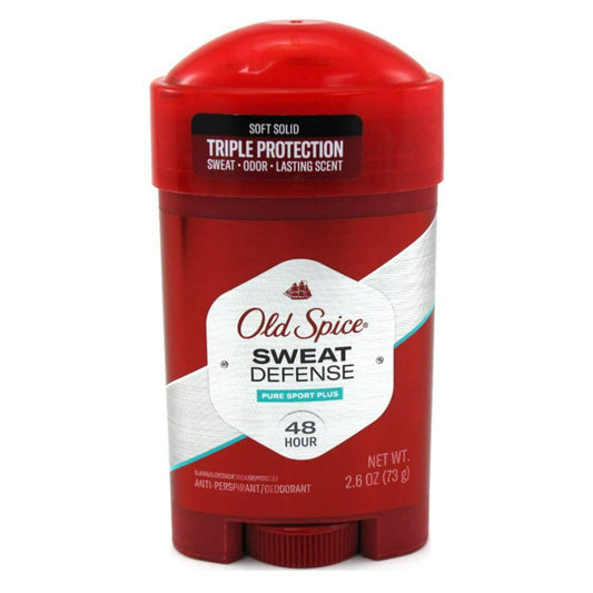 Old Spice Sweat Defense Antiperspirant Deodorant for Men, Pure Sport Plus, 2.6 oz