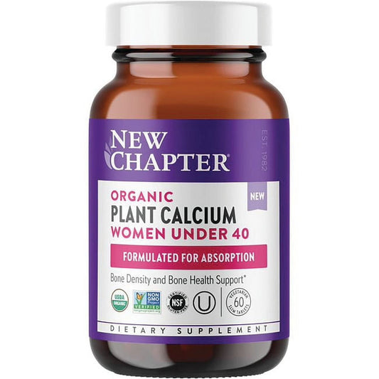 New Chapter Organic Plant Calcium Women Under 40, 60 Veg Tabs