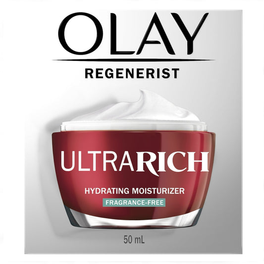 Olay Regenerist Ultra Rich Face Moisturizer, Fragrance-Free, Hydrates All Skin Dryness 1.7 Oz