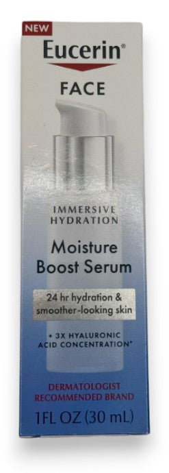 Eucerin Moisture Boost Serum with 3x Hyaluronic Acid | 24Hr Hydration, 1 oz