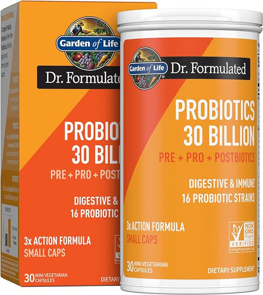 Garden of Life Probiotics 30 Billion CFU - Digestive &amp; Immune Support, 30 Capsules