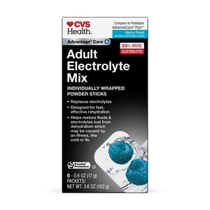 CVS Health Adult Electrolyte Mix – Berry Frost Flavor, 6ct