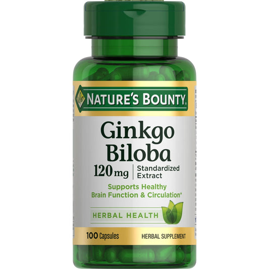 Nature’s Bounty Ginkgo Biloba, Memory Support Supplement, 120 mg, 100 Ct