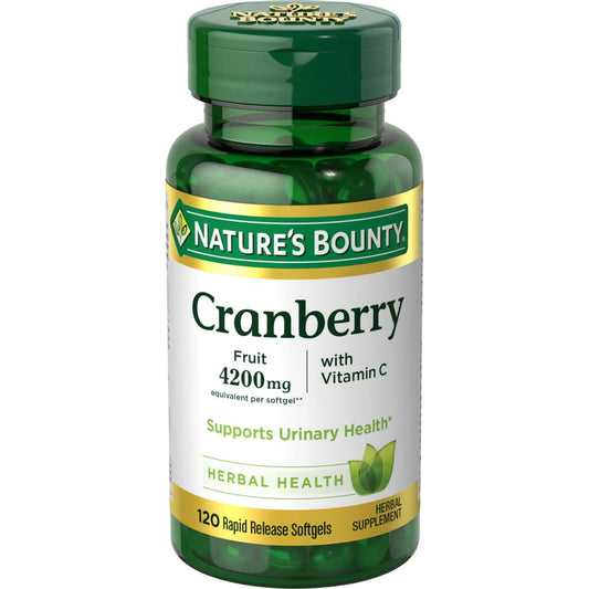 Nature's Bounty Cranberry Pills, Softgels, 4200 Mg, 120 Ct