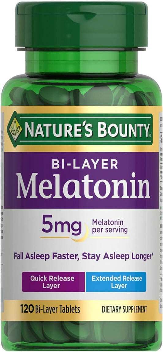 Nature's Bounty Melatonin 5mg Dual Spectrum - 120 Bi-Layer Tablets