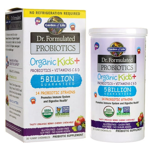 Garden of Life Organic Kids+ Probiotics - Berry Cherry, 30 Chewables