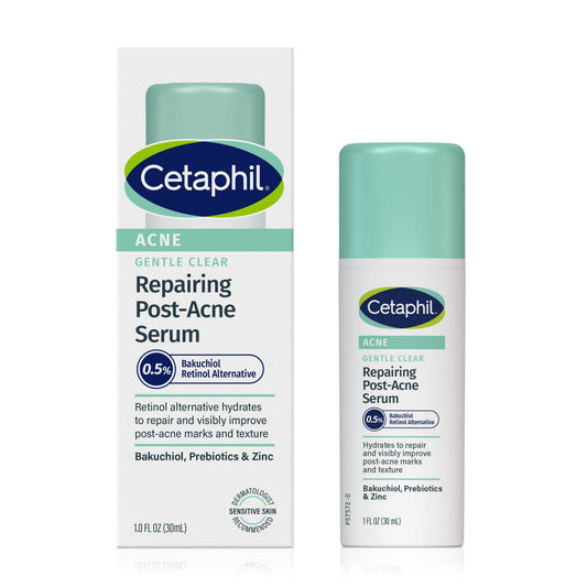 Cetaphil Gentle Clear Repairing Post-Acne Serum - Retinol Alternative, Oil-Free - 1 fl oz