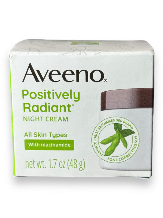 Aveeno Positively Radiant Moisturizing Face &amp; Neck Night Cream, 1.7 oz