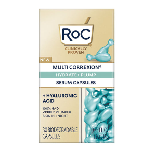 RoC Multi Correxion Hydrate + Plump Night Serum Capsules, 30 Ct