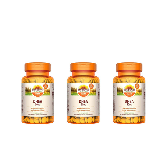 Sundown Naturals DHEA 50mg, 60 Tablets (Pack of 3)