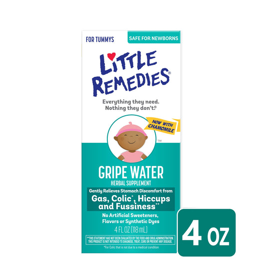 Little Remedies Gripe Water, Colic & Gas Relief, Liquid Safe for Newborns, 4 fl oz