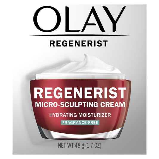 Olay Regenerist Micro-Sculpting Cream Face Moisturizer, Fragrance-Free, 1.7 oz