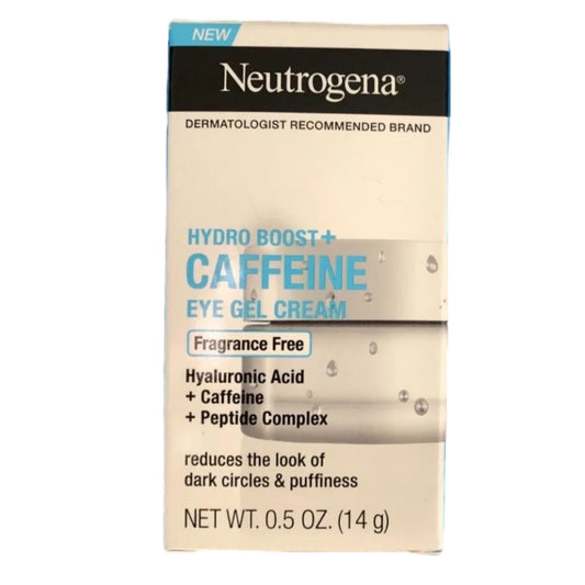 Neutrogena Hydro Boost+ Caffeine Eye Gel Cream, Unscented Skin Care, 0.5 oz