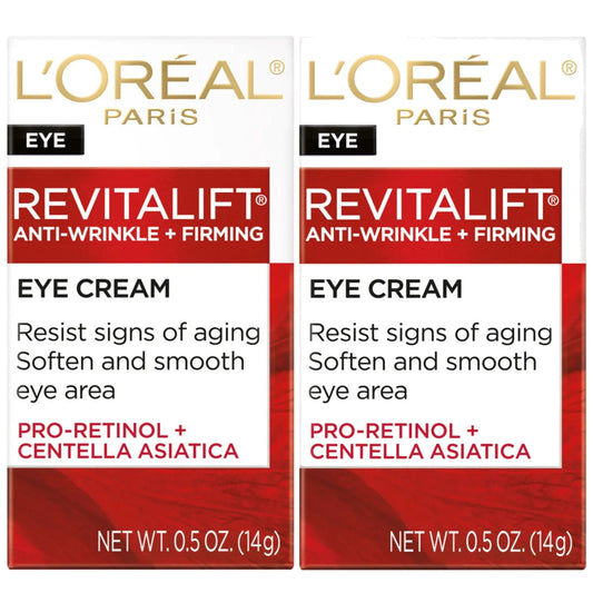 L'Oreal Paris Revitalift Anti Wrinkle Firming Eye Cream, 0.5 oz (Pack Of 2)