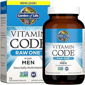 Garden of Life Multivitamin for Men, Vitamin Code Raw One - 75 Count