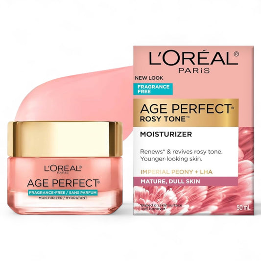 L'Oreal Paris Age Perfect Rosy Tone Fragrance Free Face Moisturizer, 1.7 oz.