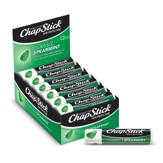 ChapStick Classic Spearmint Mint Lip Balm Tubes, 0.15 oz