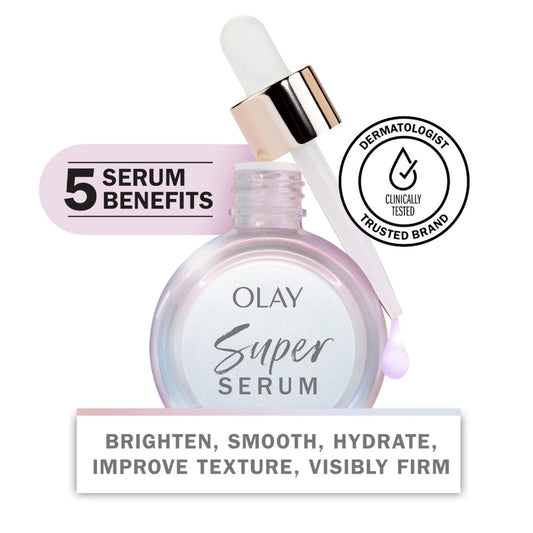 Olay Super Serum 5-in-1 Anti-Aging Face Serum, Smoothing Skin Care, All Skin Types