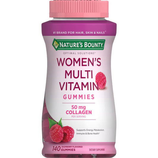 Nature's Bounty Optimal Solutions Women's Multivitamin Gummies, Dietary Supplement, Raspberry Flavor, 140 Count