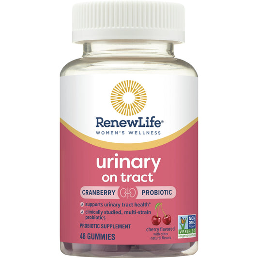 Renew Life Women's Wellness Gummy Probiotic for Urinary Health, Cranberry, 48 Count