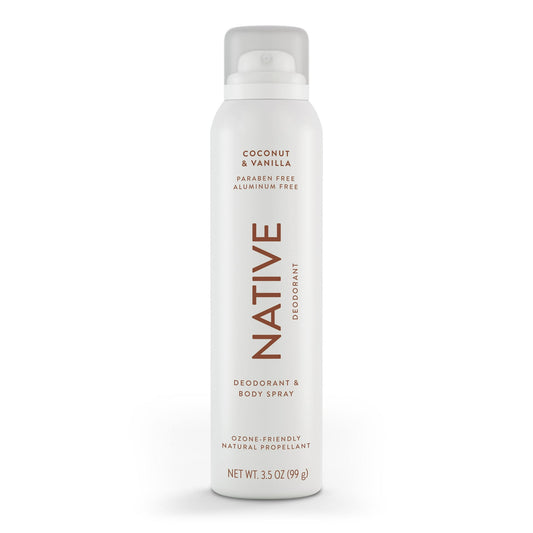 Native Aluminum-Free Deodorant & Body Spray - Coconut & Vanilla, Unisex, 3.5 oz