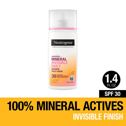 Neutrogena Invisible Daily Defense Mineral Face Liquid, 1.4 fl.