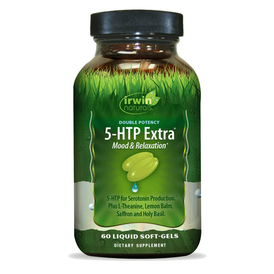 Irwin Naturals, Double Potency, 5-HTP Extra, 60 Liquid Soft-Gels