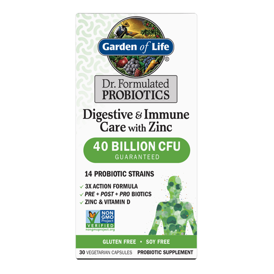 Garden of Life, DR. Formulated Probiotics Digestive & Immune Care with Zinc, 30 Count