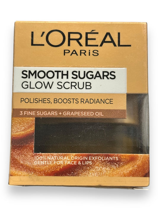 L'Oreal Paris Pure Sugar Scrub with Grapeseed for Smooth & Glowing Skin, 1.7 oz