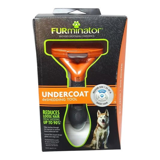 FURminator Undercoat deShedding Tool for Medium Dogs, Short Hair (25-50 lbs)