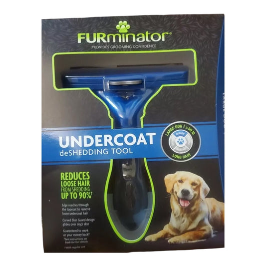 FURminator Undercoat deShedding Tool for Large Dogs, Long Hair (>50 lbs)