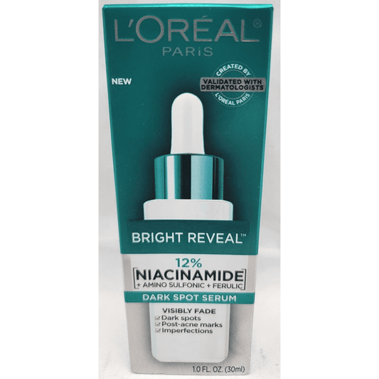 L'Oreal Paris Bright Reveal Dark Spot Face Serum with 12% Niacinamide, 1.01 fl oz