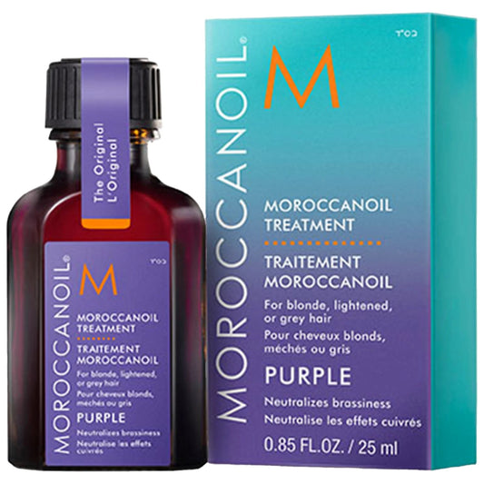 Moroccanoil Treatment Purple Hair Oil for Blonde Hair, 0.85 oz - Tone &amp; Nourish