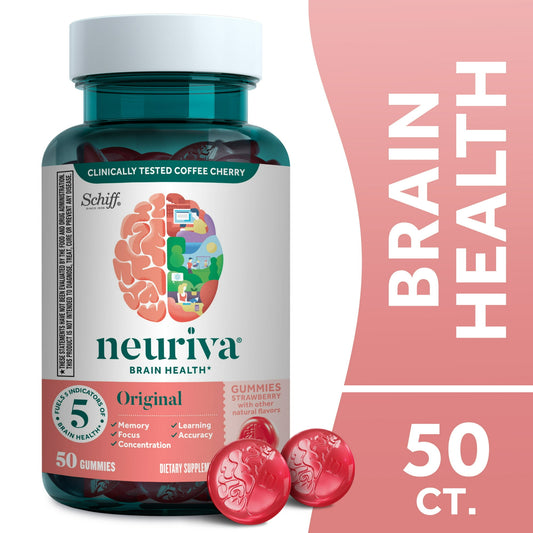 Neuriva Original Brain Health Gummies for Memory & Focus Support, 50ct