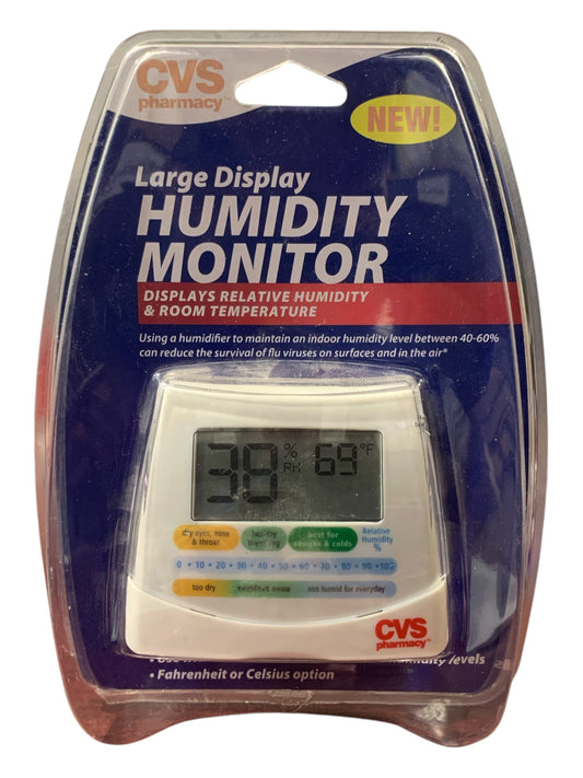 CVS Pharmacy Large Display Humidity Monitor – Humidity & Room Temperature Display