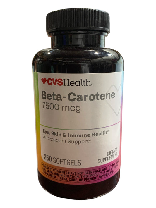 CVS Health Beta-Carotene 7500 mcg - 250 Softgels, Antioxidant Support