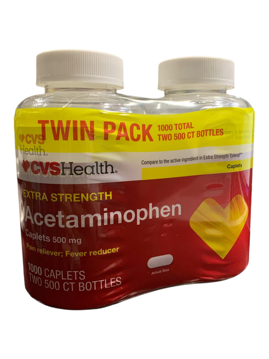 CVS Health Extra Strength Acetaminophen Pain Relief 500 mg - 1000 Caplets