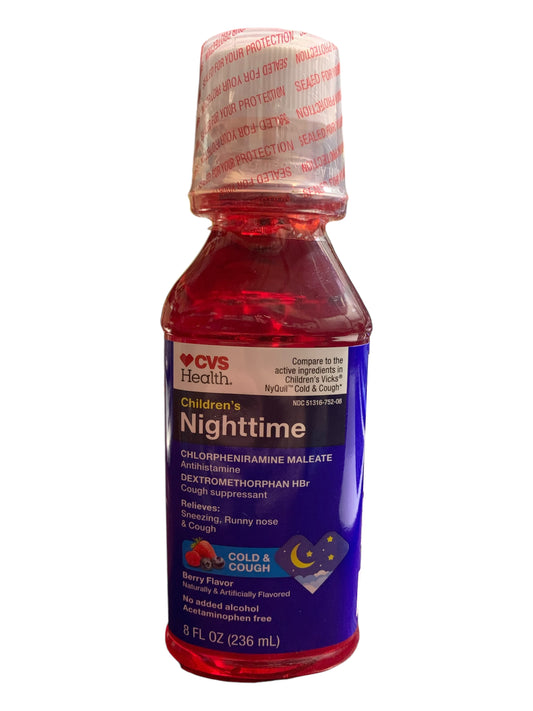 CVS Health Children's Nighttime Cold & Cough Relief, 8 oz