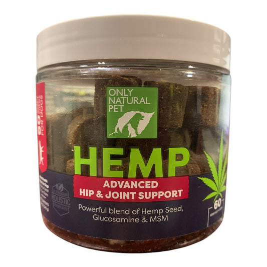 Only Natural Pet HEMP Advanced Hip & Joint Support, For Dogs 60ct, 8.4oz