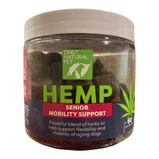 Only Natural Pet HEMP Senior Mobility Support for Dogs, 60 ct, 8.4 oz