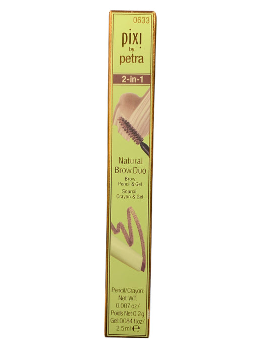 Pixi by Petra Natural Brow Duo 2-in-1 - Deep Brunette, 0.007 oz