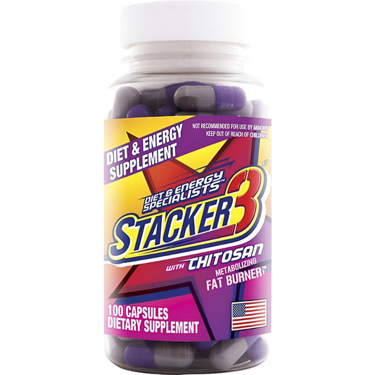 STACKER 3 Ephedra-Free Weight Loss Capsules – 100 Count