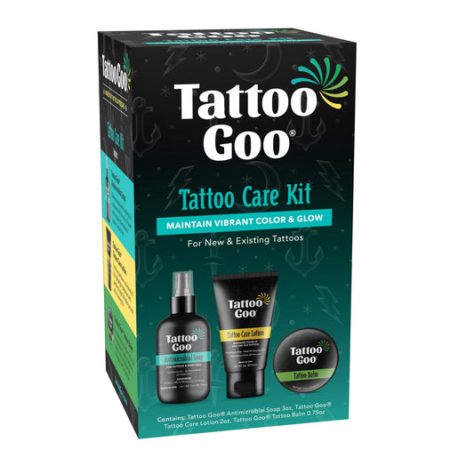 Tattoo Goo Tattoo Care Kit – Antimicrobial Soap, Balm & Lotion