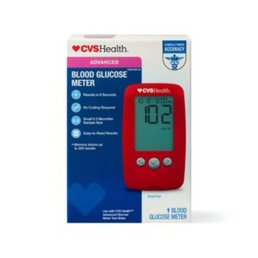 CVS Health Advanced Blood Glucose Meter – Accurate Blood Sugar Monitoring Device