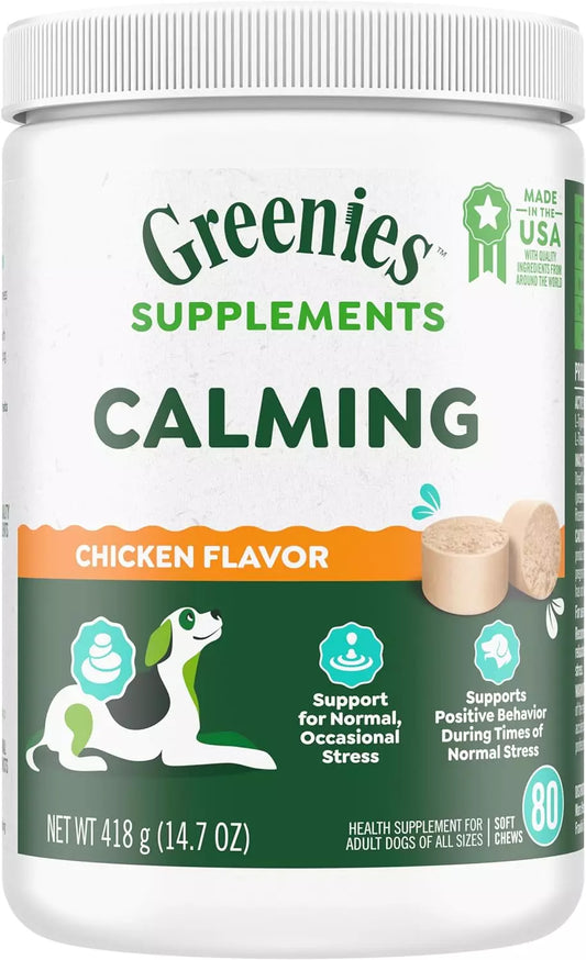 Greenies Calming Supplements, Chicken Flavor, 80ct, 14.7oz