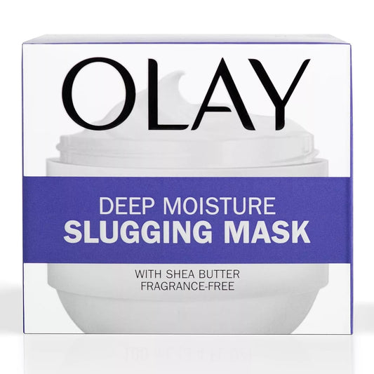 Olay Deep Moisture Slugging Mask With Shea Butter Fragrance-Free 3.4 Oz