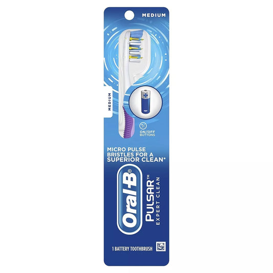 Oral-B Pulsar Expert Clean Battery Powered Toothbrush Medium PINK